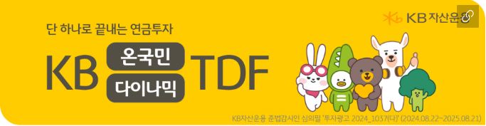 kb 온국민 다이나믹 'tdf' 홍보 배너 이미지.
